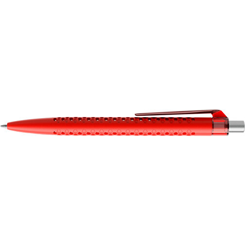 Prodir QS40 PMT Push Kugelschreiber , Prodir, rot/silber satiniert, Kunststoff/Metall, 14,10cm x 1,60cm (Länge x Breite), Bild 5