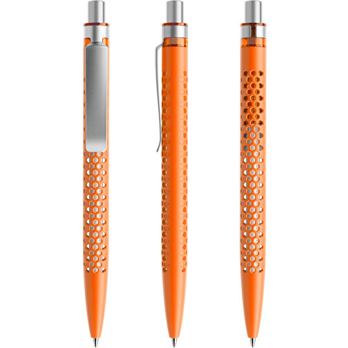 Prodir QS40 PMS Push Kugelschreiber , Prodir, orange/silber satiniert, Kunststoff/Metall, 14,10cm x 1,60cm (Länge x Breite), Bild 6
