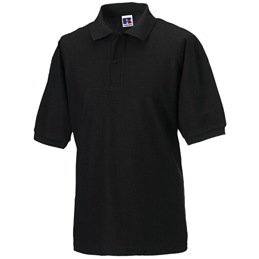 Mens Classic Polycotton Polo , Russell, black, 65 % Polyester / 35 % Baumwolle, 6XL, , Bild 1