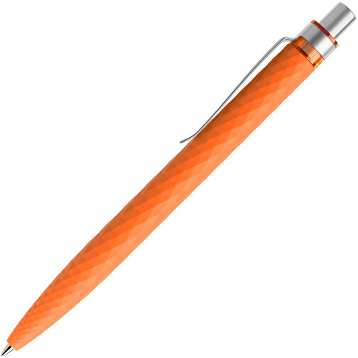 Prodir QS01 Soft Touch PRS Push Kugelschreiber , Prodir, orange/silber satiniert, Kunststoff/Metall, 14,10cm x 1,60cm (Länge x Breite), Bild 4