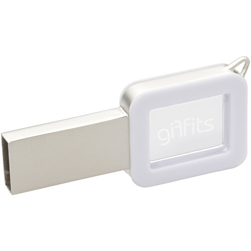 USB-Stick Color Light Up 4GB , Promo Effects MB , weiß MB , 4 GB , Kunststoff MB , 3 - 10 MB/s MB , 6,00cm x 0,10cm x 3,00cm (Länge x Höhe x Breite), Bild 1