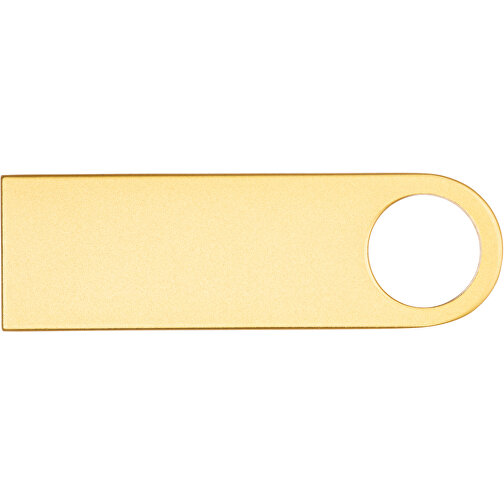 USB-Stick Metall 64GB Bunt , Promo Effects MB , gold MB , 65 GB , Metall MB , 3 - 10 MB/s MB , 3,90cm x 0,40cm x 1,20cm (Länge x Höhe x Breite), Bild 2