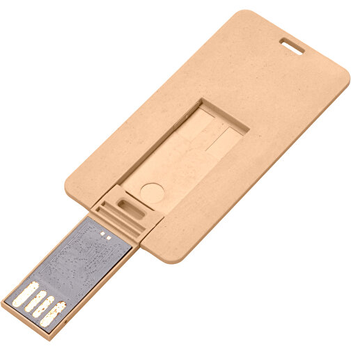 USB-Stick Eco Small 2.0 8GB Mit Verpackung , Promo Effects MB , natur MB , 8 GB , Mais/Kunststoff MB , 3 - 10 MB/s MB , 6,00cm x 0,10cm x 3,00cm (Länge x Höhe x Breite), Bild 2