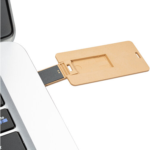 USB-Stick Eco Small 2.0 8GB Mit Verpackung , Promo Effects MB , natur MB , 8 GB , Mais/Kunststoff MB , 3 - 10 MB/s MB , 6,00cm x 0,10cm x 3,00cm (Länge x Höhe x Breite), Bild 8
