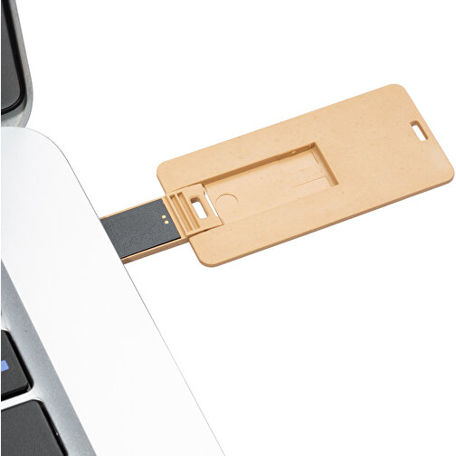 USB-Stick Eco Small 2.0 16GB , Promo Effects MB , natur MB , 16 GB , Mais/Kunststoff MB , 3 - 10 MB/s MB , 6,00cm x 0,10cm x 3,00cm (Länge x Höhe x Breite), Bild 7