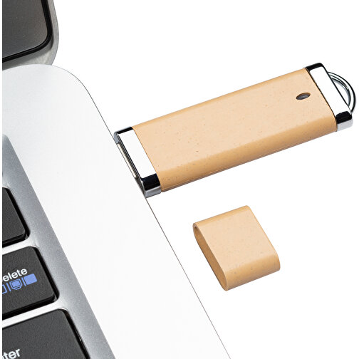USB-Stick BASIC Eco 4 GB , Promo Effects MB , natur MB , 4 GB , Mais/Kunststoff MB , 3 - 10 MB/s MB , 7,30cm x 0,70cm x 2,00cm (Länge x Höhe x Breite), Bild 5