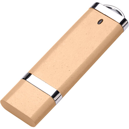 USB-Stick BASIC Eco 32 GB , Promo Effects MB , natur MB , 32 GB , Mais/Kunststoff MB , 3 - 10 MB/s MB , 7,30cm x 0,70cm x 2,00cm (Länge x Höhe x Breite), Bild 1