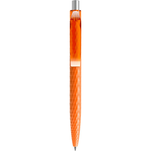 Prodir QS01 PMT Push Kugelschreiber , Prodir, orange/silber satiniert, Kunststoff/Metall, 14,10cm x 1,60cm (Länge x Breite), Bild 1