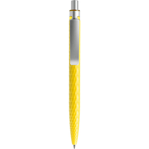 Prodir QS01 PMS Push Kugelschreiber , Prodir, lemon/silber satiniert, Kunststoff/Metall, 14,10cm x 1,60cm (Länge x Breite), Bild 1