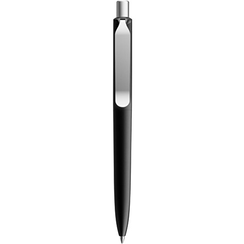 Prodir DS8 PSM Push Kugelschreiber , Prodir, schwarz/silber satiniert, Kunststoff/Metall, 14,10cm x 1,50cm (Länge x Breite), Bild 1