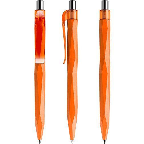 Prodir QS20 PMT Push Kugelschreiber , Prodir, orange / silber poliert, Kunststoff/Metall, 14,10cm x 1,60cm (Länge x Breite), Bild 2