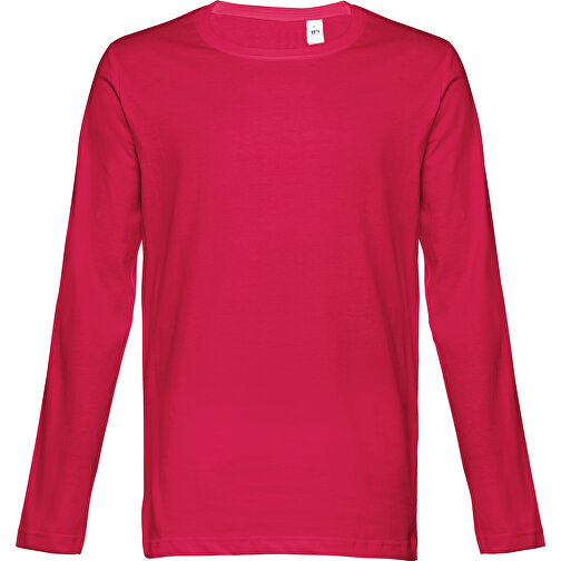 THC BUCHAREST. Herren Langarm T-Shirt , rot, 100% Baumwolle, M, 73,00cm x 52,00cm (Länge x Breite), Bild 1