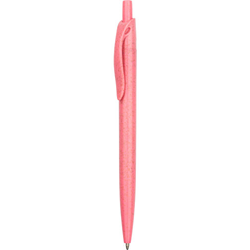Kugelschreiber Sao Paulo , Promo Effects, pink, Weizenstroh, Kunststoff, 13,90cm (Länge), Bild 2