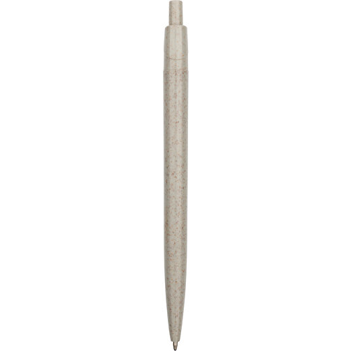 Kugelschreiber Sao Paulo , Promo Effects, grau, Weizenstroh, Kunststoff, 13,90cm (Länge), Bild 3