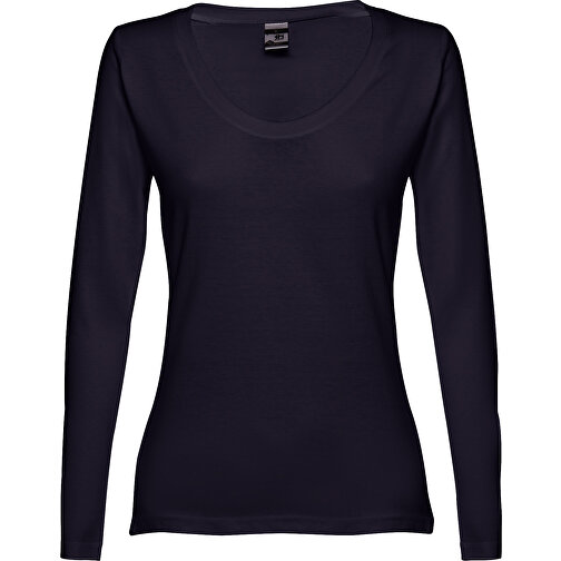 THC BUCHAREST WOMEN. Langärmeliges Tailliertes T-Shirt Für Frauen Aus Baumwolle , dunkelblau, 100% Baumwolle, XL, 67,00cm x 48,00cm (Länge x Breite), Bild 1