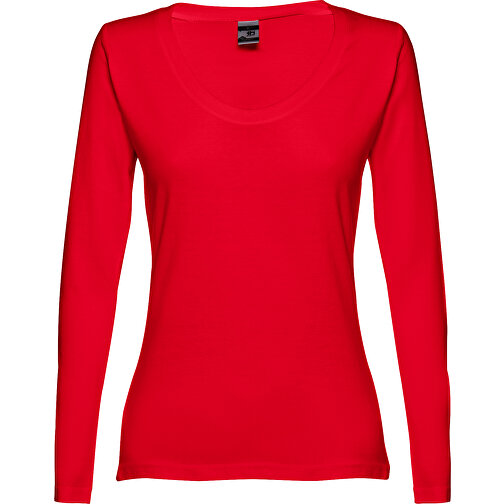THC BUCHAREST WOMEN. Langärmeliges Tailliertes T-Shirt Für Frauen Aus Baumwolle , rot, 100% Baumwolle, M, 63,00cm x 44,00cm (Länge x Breite), Bild 1