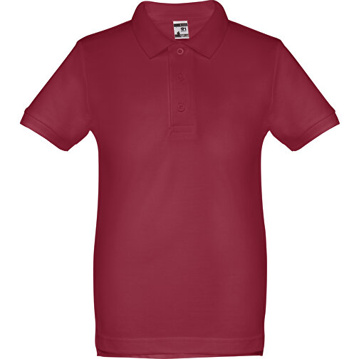 THC ADAM KIDS. Kurzärmeliges Baumwoll-Poloshirt Für Kinder (unisex) , burgunder, 100% Baumwolle, 8, 54,00cm x 40,00cm (Länge x Breite), Bild 1