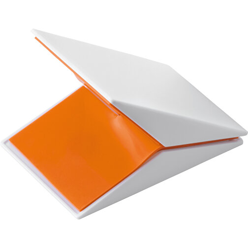 Click-Clack Magnetischer Memo-Clip , weiß / orange, ABS & Silikon, 6,00cm x 3,80cm x 4,00cm (Länge x Höhe x Breite), Bild 1