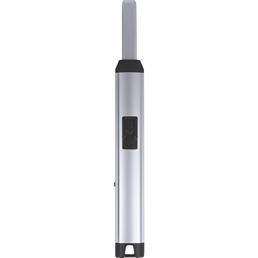 Bogenfeuerzeug , silber, Aluminium, 23,00cm x 1,90cm x 2,60cm (Länge x Höhe x Breite), Bild 1