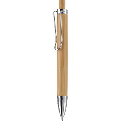 Kugelschreiber Woody , silber, Bambus, 14,20cm (Länge), Bild 1