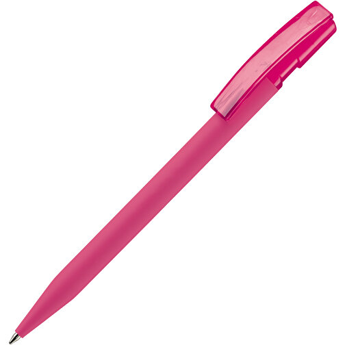 Kugelschreiber Nash Soft-Touch , rosa, ABS, 14,50cm (Länge), Bild 2