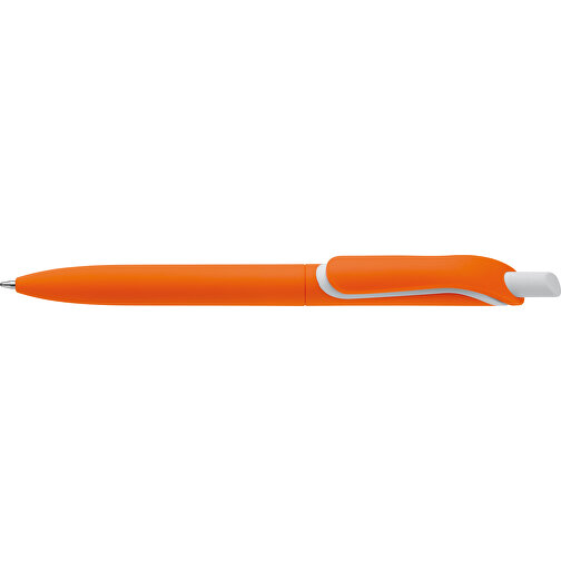 Kugelschreiber Click-Shadow Soft-Touch Hergestellt In Deutschland , orange, ABS, 14,30cm (Länge), Bild 3