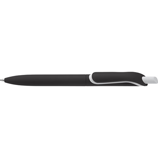 Kugelschreiber Click-Shadow Soft-Touch Hergestellt In Deutschland , schwarz, ABS, 14,30cm (Länge), Bild 3