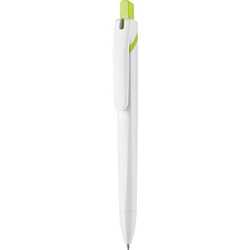 Kugelschreiber SpaceLab , weiß / hellgrün, ABS, 14,50cm (Länge), Bild 1