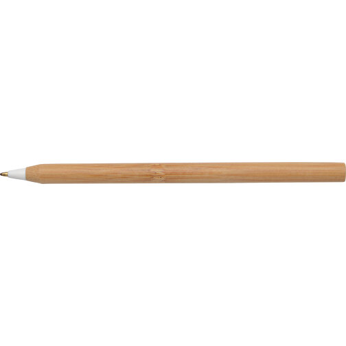 Bambus Kugelschreiber ESSENTIAL , braun, weiß, Bambus / Kunststoff, 14,80cm (Länge), Bild 3