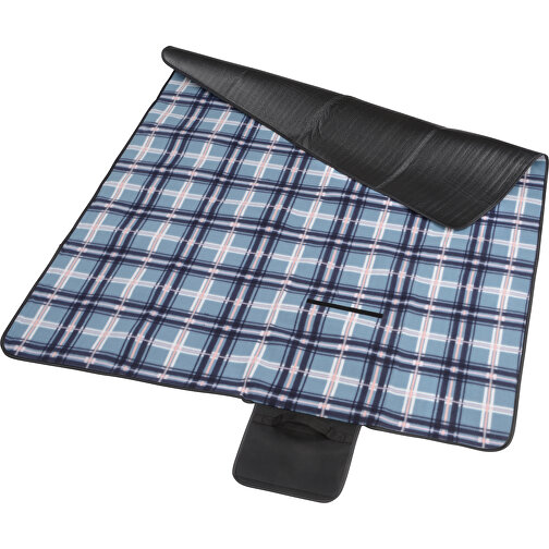 Picknickdecke OUTDOOR BREAK , blau, schwarz, weiß, Polyester / Polyethylene, 150,00cm x 125,00cm (Länge x Breite), Bild 2
