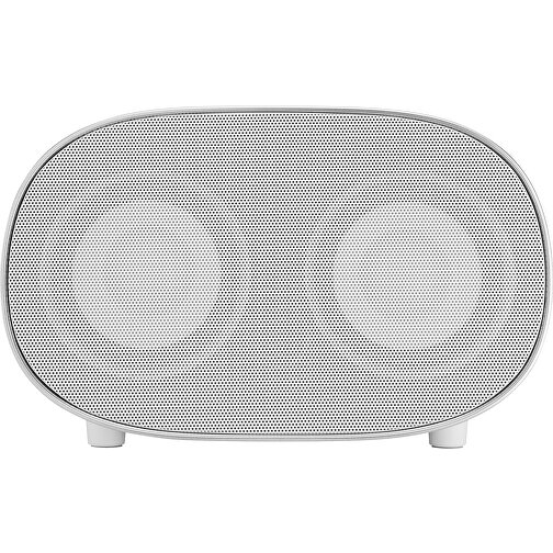 Wireless-Lautsprecher Mit Beleuchteten Bass-Membranen , weiß, ABS, 21,00cm x 12,90cm x 11,30cm (Länge x Höhe x Breite), Bild 2