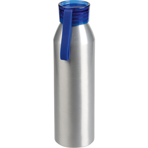 Aluminium Trinkflasche COLOURED , blau, Aluminium / Kunststoff / Silikon, 23,00cm (Höhe), Bild 1