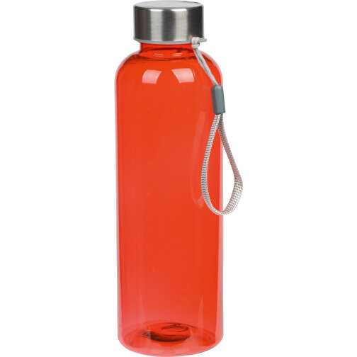 Trinkflasche PLAINLY , rot, Kunststoff / Edelstahl / Nylon, 21,00cm (Höhe), Bild 1