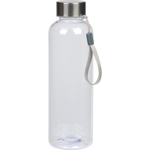 Trinkflasche PLAINLY , transparent, Kunststoff / Edelstahl / Nylon, 21,00cm (Höhe), Bild 1