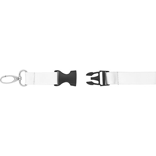 Schlüsselband Basic Oval , Promo Effects, weiß, Satin, 105,00cm x 2,50cm (Länge x Breite), Bild 6
