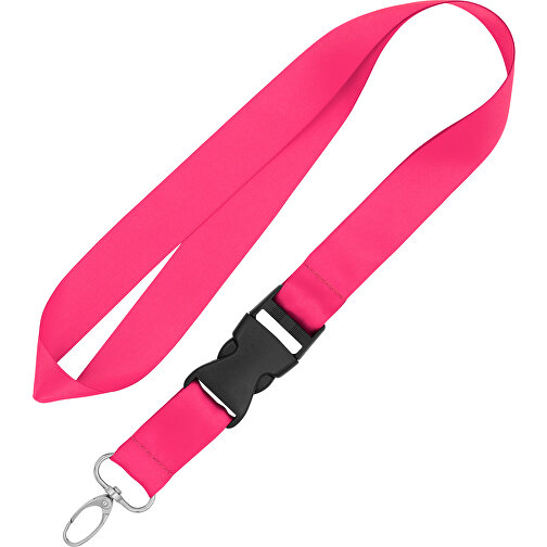 Schlüsselband Basic Oval , Promo Effects, pink, Satin, 105,00cm x 2,50cm (Länge x Breite), Bild 1