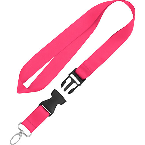 Schlüsselband Basic Oval , Promo Effects, pink, Satin, 105,00cm x 2,50cm (Länge x Breite), Bild 2