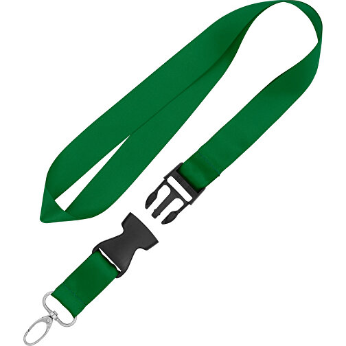 Schlüsselband Basic Oval , Promo Effects, grün, Satin, 105,00cm x 2,50cm (Länge x Breite), Bild 2