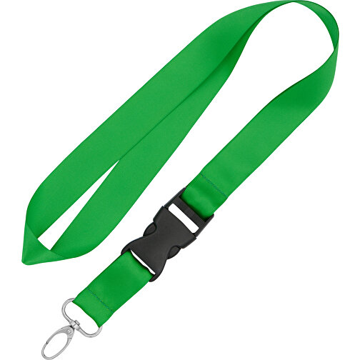 Schlüsselband Basic Oval , Promo Effects, grasgrün, Satin, 105,00cm x 2,50cm (Länge x Breite), Bild 1
