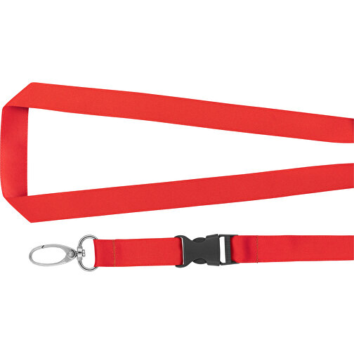 Schlüsselband Basic Oval , Promo Effects, rot, Satin, 105,00cm x 1,60cm (Länge x Breite), Bild 4