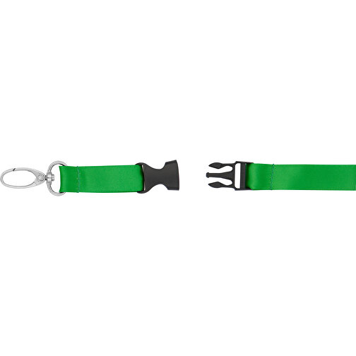 Schlüsselband Basic Oval , Promo Effects, grasgrün, Satin, 105,00cm x 1,60cm (Länge x Breite), Bild 6