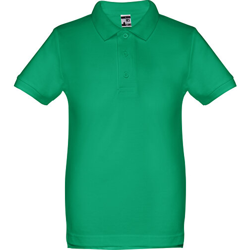 THC ADAM KIDS. Kurzärmeliges Baumwoll-Poloshirt Für Kinder (unisex) , grün, 100% Baumwolle, 2, 45,00cm x 31,00cm (Länge x Breite), Bild 1