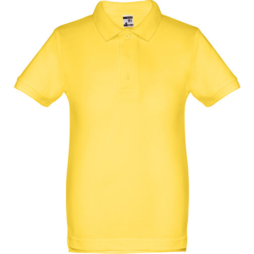 THC ADAM KIDS. Kurzärmeliges Baumwoll-Poloshirt Für Kinder (unisex) , gelb, 100% Baumwolle, 6, 51,00cm x 37,00cm (Länge x Breite), Bild 1