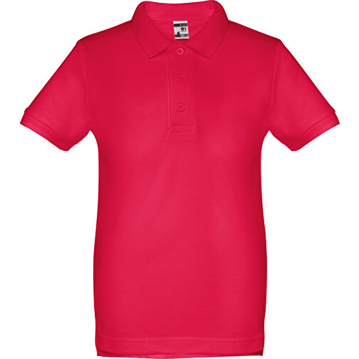 THC ADAM KIDS. Kurzärmeliges Baumwoll-Poloshirt Für Kinder (unisex) , rot, 100% Baumwolle, 6, 51,00cm x 37,00cm (Länge x Breite), Bild 1