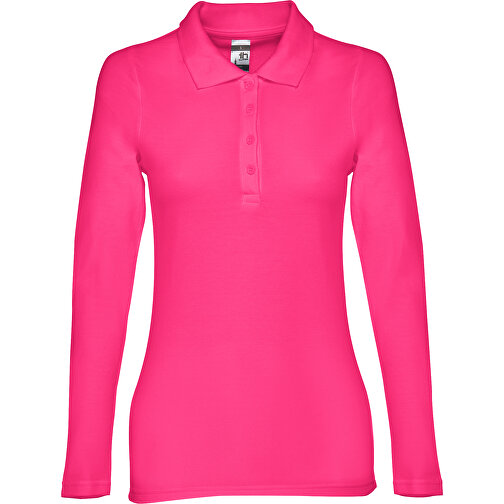 THC BERN WOMEN. Damen Langarm-Poloshirt , schwarz, 100% Baumwolle, S, 62,00cm x 40,00cm (Länge x Breite), Bild 2