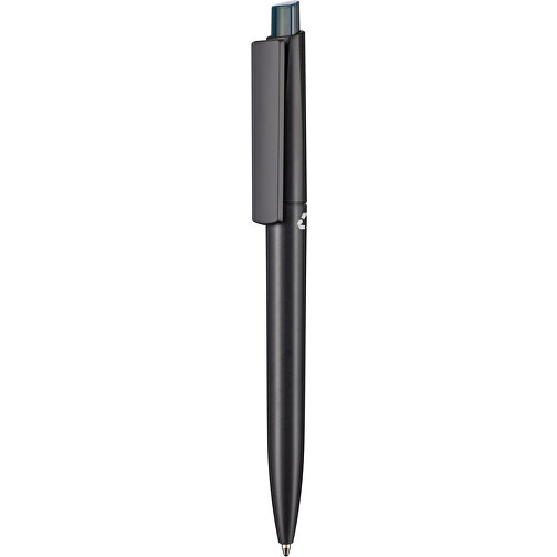 Kugelschreiber CREST RECYCLED + Schwarz , Ritter-Pen, schwarz recycled/smaragd-grün TR/FR, ABS-Kunststoff, 149,00cm (Länge), Bild 1