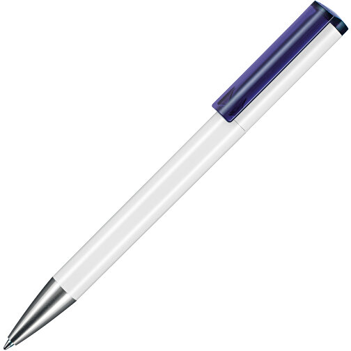 Kugelschreiber LIFT ST , Ritter-Pen, weiß/ozean-blau TR/FR, ABS-Kunststoff, 140,00cm (Länge), Bild 2