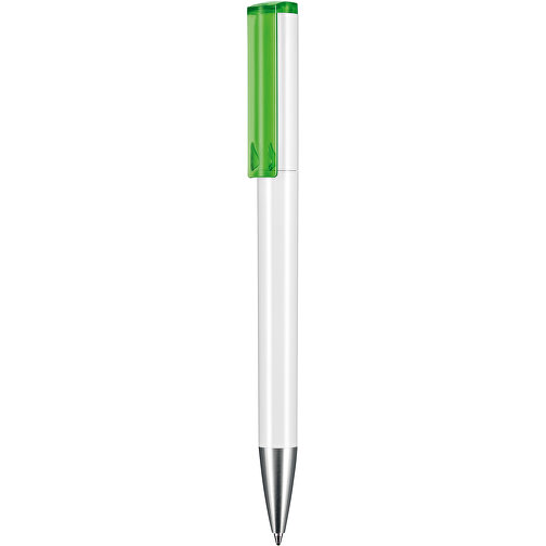 Kugelschreiber LIFT ST , Ritter-Pen, weiss/gras grün TR., ABS-Kunststoff, 140,00cm (Länge), Bild 1