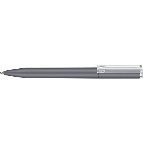 Kugelschreiber LIFT SOFT P , Ritter-Pen, dunkel grau, ABS-Kunststoff, 140,00cm (Länge), Bild 3