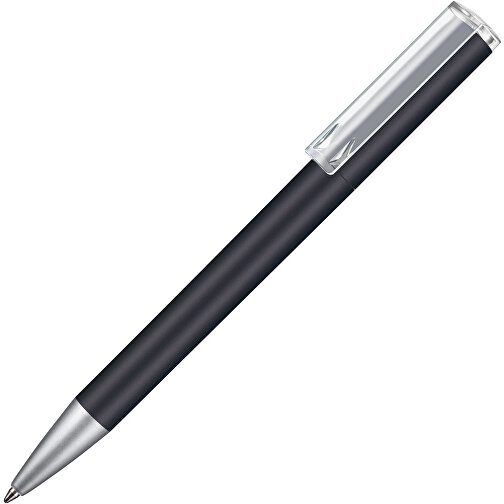 Kugelschreiber LIFT SOFT , Ritter-Pen, schwarz, ABS-Kunststoff, 140,00cm (Länge), Bild 2
